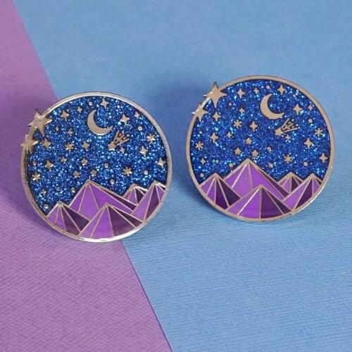 The Night Court Glitter Variant Brooch Pins Enamel Metal Badges Lapel Pin Brooches Jackets Fashion Jewelry Accessories