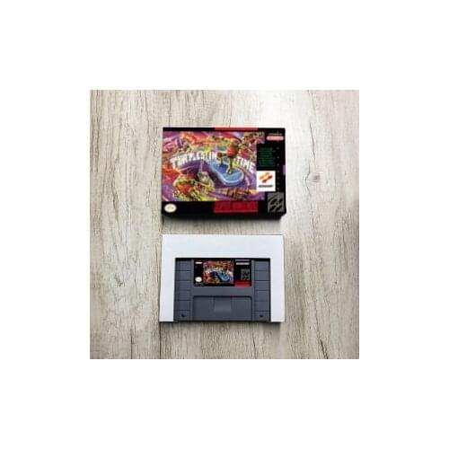 Turtles IV Turtles In Time - USA Version Action Game Card with Retail Box