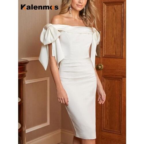 Elegant Dress Women Long Bandage Dresses Slash Neck Slim Bandage Hips Folds Evening Vestidos Sexy Lace Up Party Prom Dresses