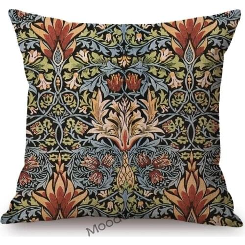 Classic William Morris Snakeshead Plant Flower Pattern Home Decorative Sofa Throw Pillow Case World Famous Art Cuhsion Cover