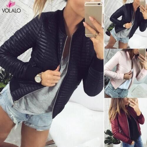 Women Spring Autumn Coat Short Section Outerwear Cotton Padded Warm Jacket Outwear Casual Pink Black Thin Female Clothes