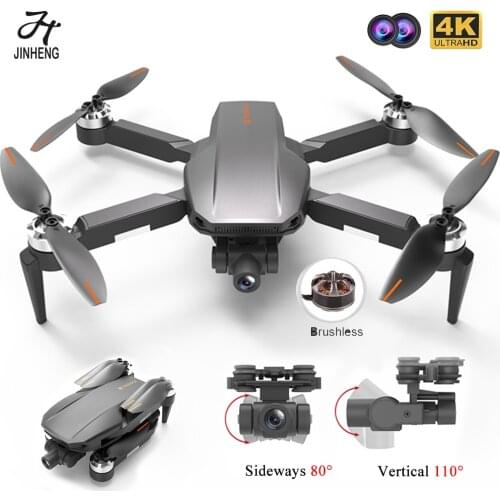 JINHENG GPS Drone 4K Dual HD Professional Aerial Photography Camera Brushless Motor 5G WiFi Foldable FPV Quadcopter RC Dron Toys