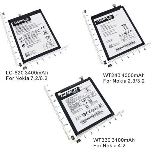 LC-620 WT240 WT330 Phone Battery For Nokia 2.3 3.2 TA-1154 TA-1156 4.2 6.2 7.2 Batteries 3.85V New High Quality