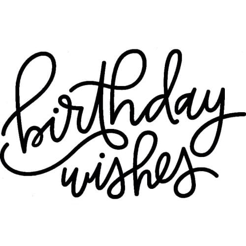 Metal Cutting Dies Sentence Words Birthday Wishing For DIY Scrapbooking Embossing Album Paper Cards Dies 2021 New