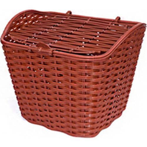 Rainproof Waterproof Bicycle Basket with Cover Front Handlebar Large Capacity Bike Basket Outdoor Bicycle Accessory