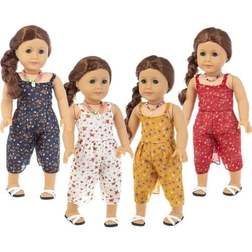 2020 New chiffon set suit Fit for American Girl Doll Clothes 18-inch Doll , Christmas Girl Gift(only sell clothes)