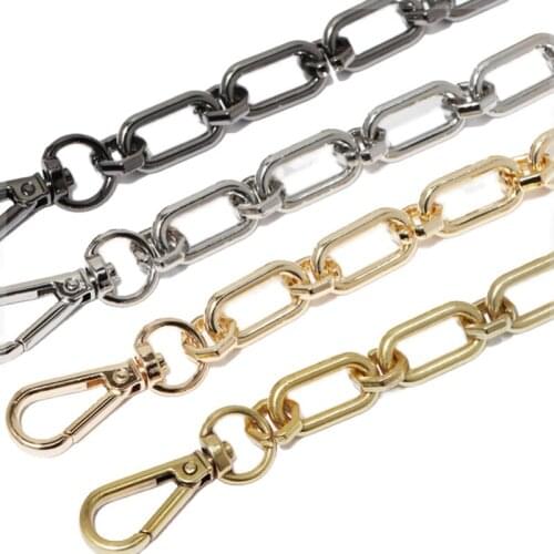 Wholesale Metal chain oval single shoulder messenger bag strap alloy decoration hanging Handles Guangzhou factory Handbag Strap