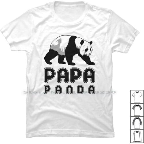 Papa Panda T Shirt 100% Cotton Merry Christmas Merry Xmas Fashion Models Panda Papa Geek Pan Day Geek