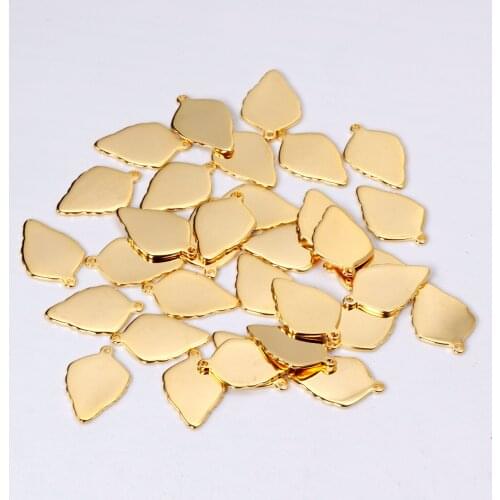 ASON 100pcs/lot Charms For Jewelry Making Tapered Shape Pendants Gold Silver Color Geometry For Necklace Bracelet DIY