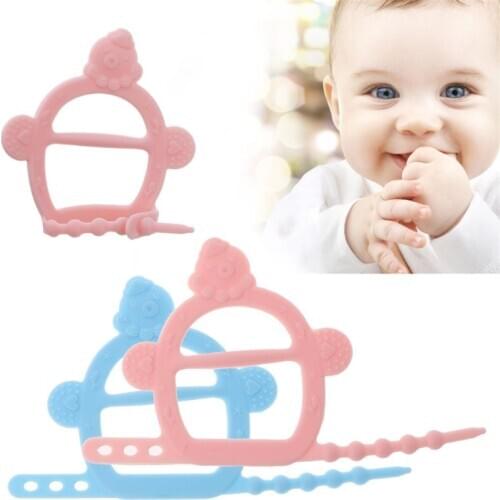 Nontoxic Silicone Teether Baby Kids Child Finger Guard Stop Thumb Sucking Wrist Band Wholesale