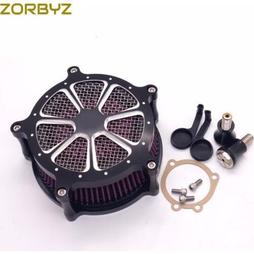ZORBYZ New Motorcycle Black CNC Air Cleaner Intake Filter System for Harley Sportster 883 1200XL 04-14