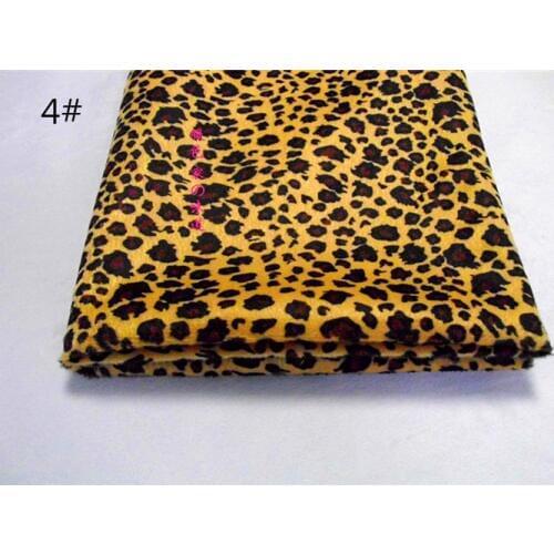 1 meter printing leopard pattern Animal fabric short hair velboa for DIY sewing Stuffed toys material Warp knitting velvet