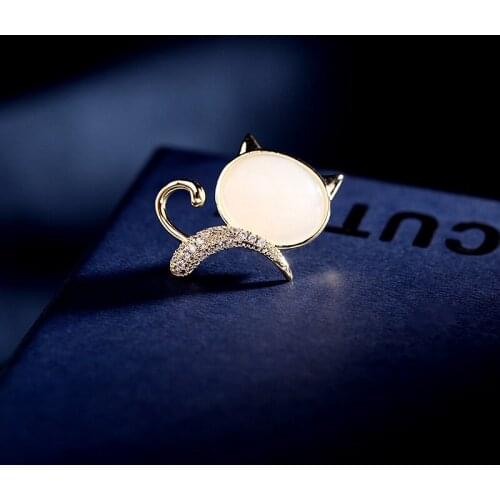 Japanese And Korean Fashion Collar Pin Cute Cat Sweet Brooch Pin Cardigan Accessories Thorn Horse Pin Small Pin Lady