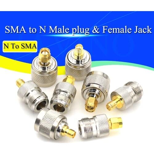 1PCS SMA To N Connectors Type Male Female RF Connector Adapter Test Converter Kit Transmission Cables N To SMA connector