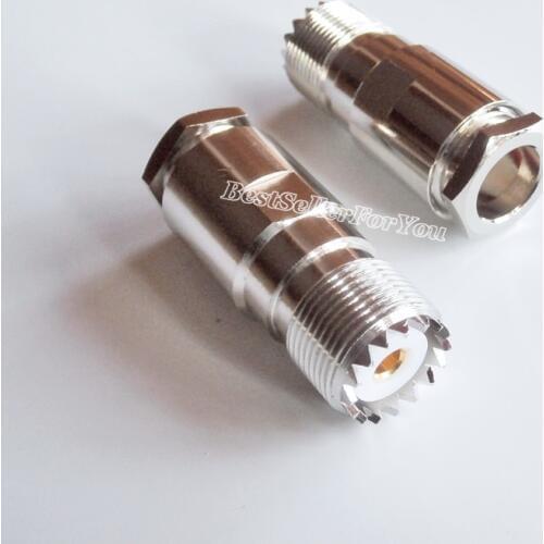 1Pcs UHF Female SO239 SO-239 clamp For RG8 RG213 RG165 LMR400 cable RF Connector
