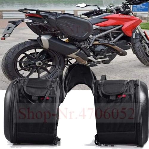 58L Waterproof Motorcycle Saddlebag Universal Moto Riding Knight Helmet Bag Tail Luggage Suitcase Tank Backpack for Racing