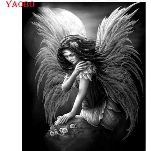 5D full drill square diamond painting angel girl pictures of rhinestones embroidery with diamonds mosaic diy cross stitch crafts