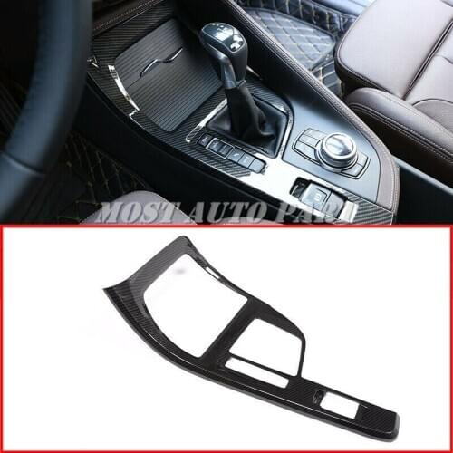 ABS Plastic Carbon Fiber Look Interior Center Console Frame trim For BMW X1 F48 2016-2019 BMW X2 F47 2018-2019 1pcs LHD