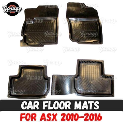 Car floor mats for Mitsubishi ASX 2010-2016 rubber 1 set / 4 pcs or 2 pcs interior accessories protect of carpet car styling