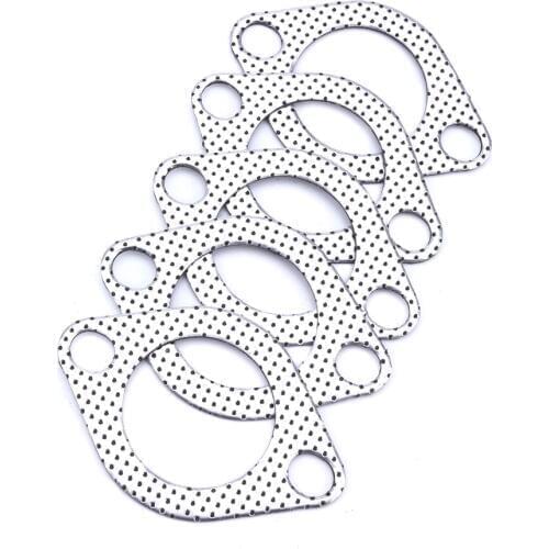 CNSPEED Aluminum 2.25 inch 56mm Car Engine Exhaust Gasket Downpipe Flange with two holes Universal Exhaust Pipe Gasket 5pcs/Lot