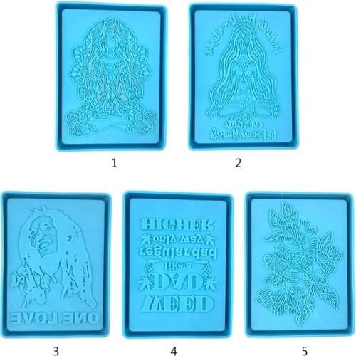 Rolling Tray Epoxy Resin Mold Jewelry Storage Holder Silicone Mould DIY Crafts Serving Plate Home Decorations Casting Tools