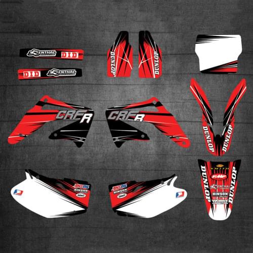 For Honda CRF450 CRF450R 2002 2003 2004 CRF 450 450R Free Custom numbers names TEAM GRAPHICS Backgrounds Decals Stickers Kits