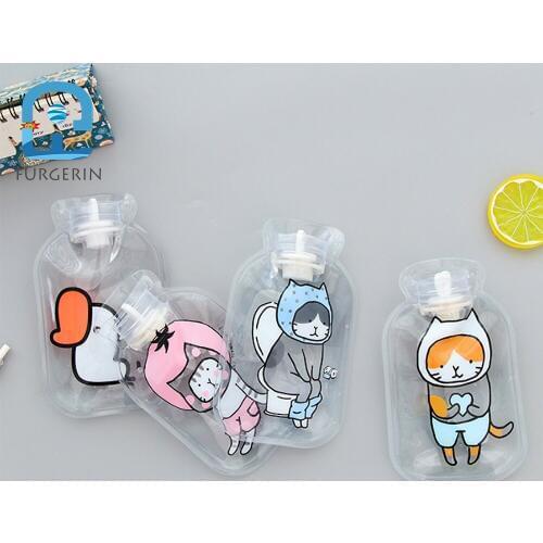FURGERIN Hand Warm Water Bag cute hot bottle water bag hot reusable hand warmer Mini Hot Bags Transparent Household Items