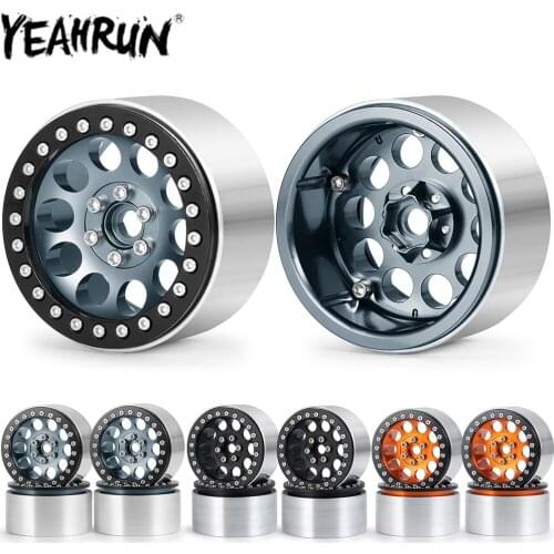 YEAHRUN 4PCS 2.2inch Beadlock Wheel Rims Extended Width 35mm for 1/10 Axial Wraith 90048 RR10 RC Car Wheel Hubs Upgrade Parts