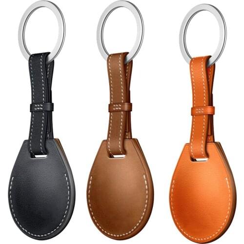 Leather loop for Apple AirTag case Protective Shockproof Leather case Shell Location Protector AirTags Key RingNew Accessories