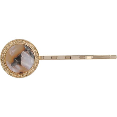 Round Multicolored Glass Hair Clips Glaring Wedding Hair Jewelry Fashion Design Bohemian Women Girls Hair Hear Bobby Pin Gifts