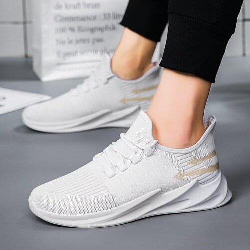 Flying woven casual sports Korean couple shoes fashionable comfortable breathable mens shoes new 2021