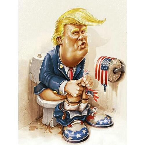 DIY 5D Diamond Mosaic Kits Full Square Diamond Painting Cross Stitch Cartoon toilet Diamand Embroidery Home Decor