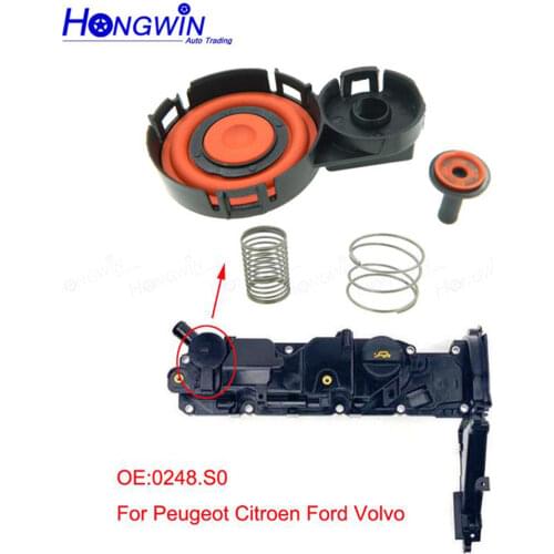 New PCV Valve Cover Repair Kit Valve Cap With Membrane For Peugeot Citroen PSA Volvo Ford 1.6hdi 8v 0248.S0 9688939180 1685815