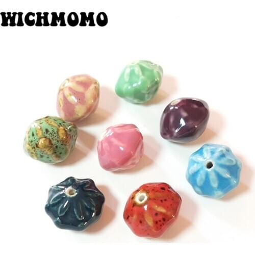 2019 New Beautiful 21mm 4pieces/bag Handwork Colorful Ceramic Beads for DIY Bracelets Earrings Jewelry Accessories