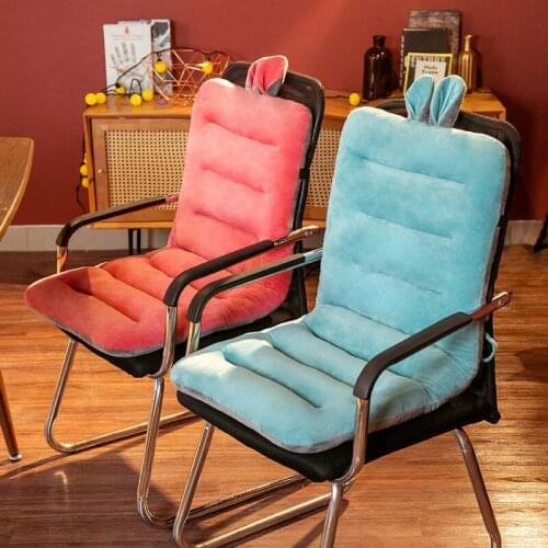 New Arrival Office Seat Cushion Thicken Short Plush Soft Chair Pad Backrest Waist Pillow Good Hand Feeling Floor Cushion