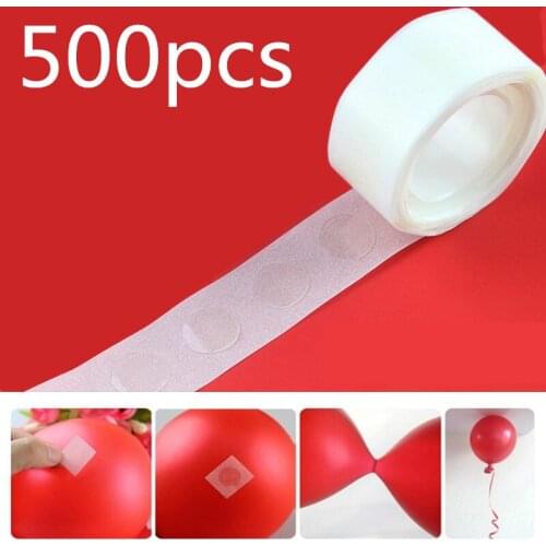 500 Points Balloon Attachment Glue Dot Attach Balloons To Ceiling Or Wall Balloon Stickers Birthday Party Wedding Dress Wholesal