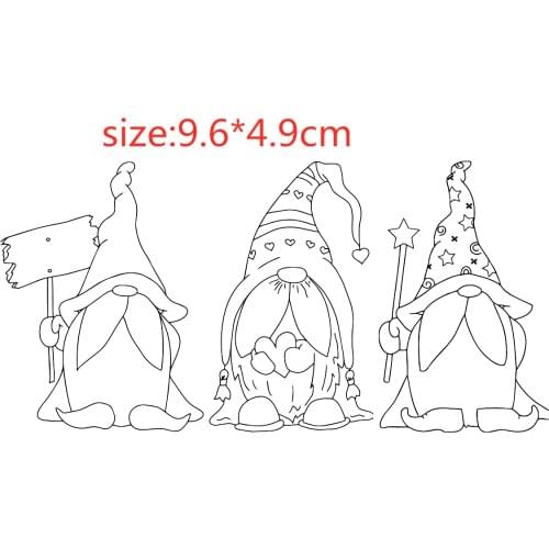 Santa Claus Transparent Stamps Metal Cutting Dies Stencil For DIY Scrapbooking Paper Cards Making Decorative Crafts