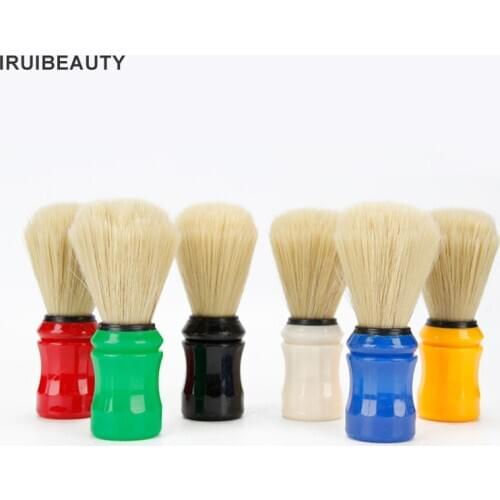 MenS Shaving Brush Bristle Beard Brush Plastic Handle Barber Shop Sweeping Hair Brush Hair Cleaning Tool Not Hurt The Skin