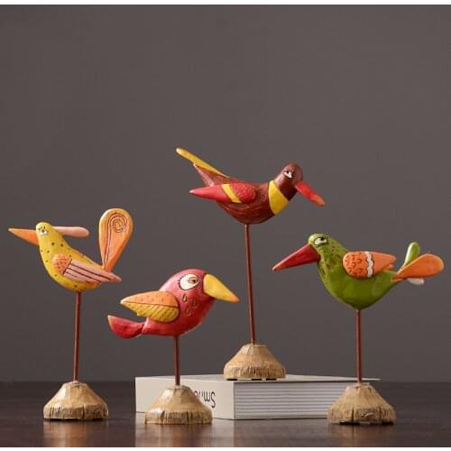 MODERN SIMPLE RESIN ORNAMENT DECORATION BIRD COLOR DECORATION LIVING ROOM BEDROOM OFFICE WROUGHT IRON ANIMAL CRAFTS