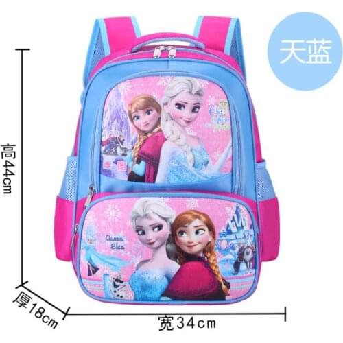 Disney Frozen Elsa Print Book Bag Large Capacity Schoolbag for Teenager Girls School Rucksack Children Backpack