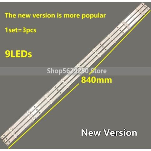9pcs LED Backlight strip 9LED(3v) For 43s5295 43pfg5813 43s5195 Aoc 43s5195/78g 43s5195 43s5295