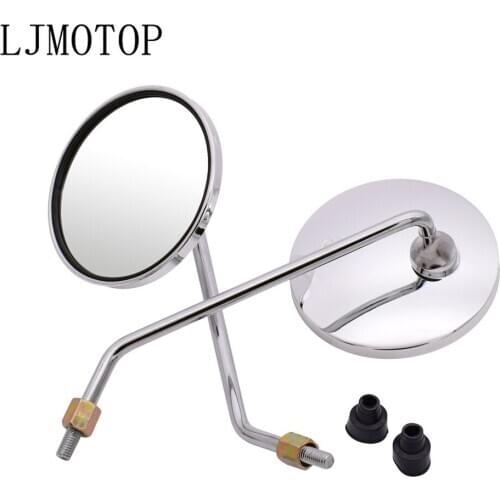 Motorcycle mirrors chrome round mirror motorcycl Big vision Side Mirror For Honda CB190R forza 300 CB400 SF CBR650 R GROM MSX125