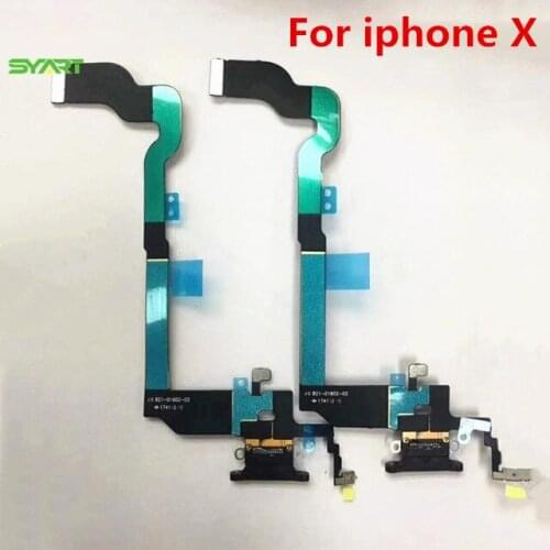 1pcs Charger Charging Port USB Dock Connector Replacement For iPhone X Headphone Audio Jack Flex Cable