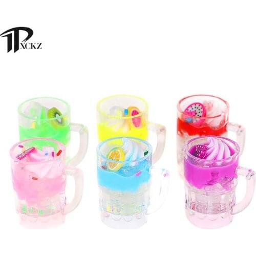 2Pcs 1:6 Dollhouse Miniature Ice Cream Cups Doll House Drinks For 1/6 Dolls Food Miniature Accessories