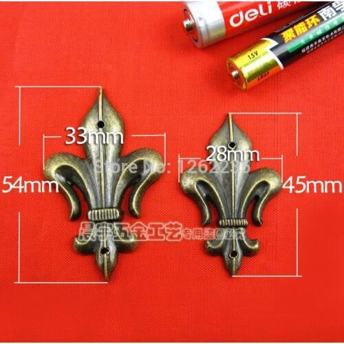 45 * 28mm Shield SMD Jewelry box furniture corner stickers DIY decorative accessories corner piece Wholesale