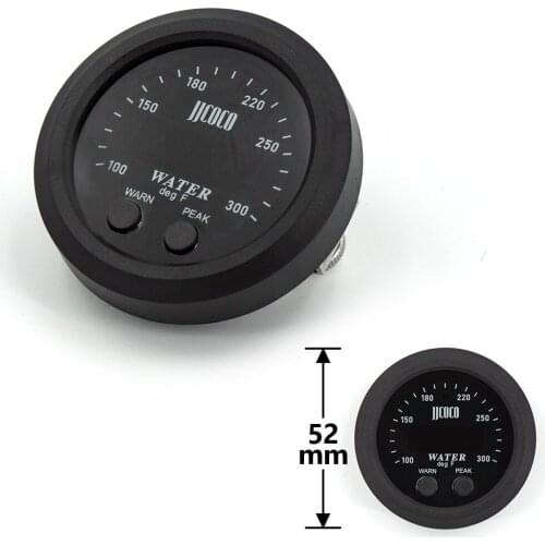 52MM Auto 12v Ultra-thin Water Temperature Gauge With 1/8 Npt Sensor Car Digital Meter Red Display Temp 0-300F(-17~187C)