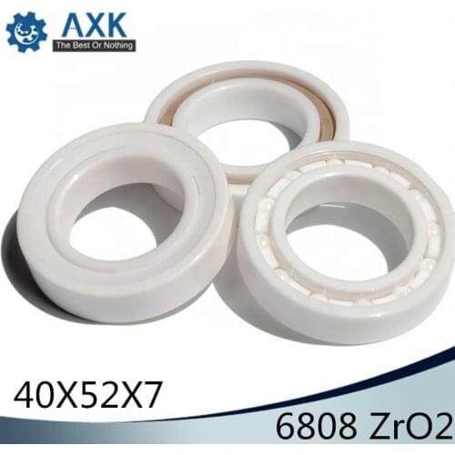 6808 Full Ceramic Bearing ( 1 PC ) 40*52*7 mm ZrO2 Material 6808CE All Zirconia Ceramic 6808 Ball Bearings