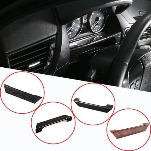 1 Pcs Carbon Fiber ABS For BMW X1 E84 2013-2015 Car Interior Dashboard Decoration Down Frame Cover Trim Car Accessories