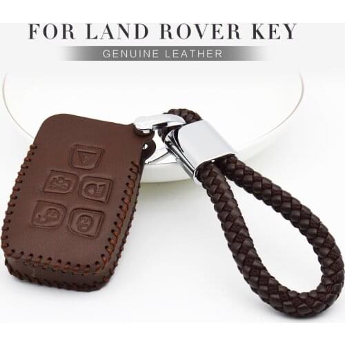 For Land Rover Freelander 1 2 Discovery X9 Rang Rover For Jaguar XF Genuine Leather Car Key Cover Case KeyRing Protect Smart Bag
