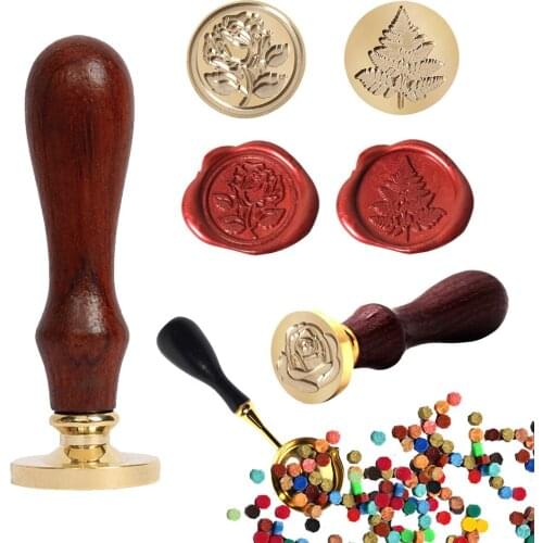 1 Pcs Wood Stamp Retro Tree Wood Wax Seal Stamp Replace Copper Head Art Decorative DIY Seal Stamp Envelope Paper Card Tools